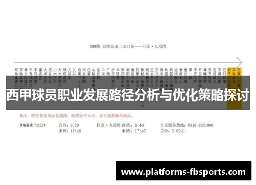 西甲球员职业发展路径分析与优化策略探讨